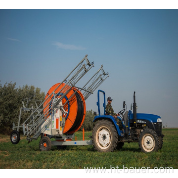 Farm Travelling Irrigator/Agriculture irrigation Equipment Aquajet hose reel irrigation for middle size farmland